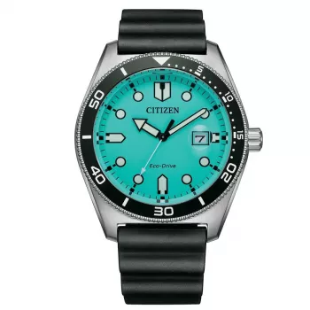 CITIZEN Eco-Drive Men's Watch AW1760-14X 43mm Green Nylon Strap