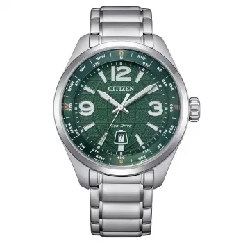 CITIZEN Eco-Drive Men's Watch AW1830-88X 42.6mm Stainless Steel Green Dial