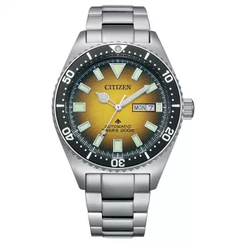 CITIZEN Men's Automatic Diver Watch NY0120-52X 41mm Green Dial Stainless Steel