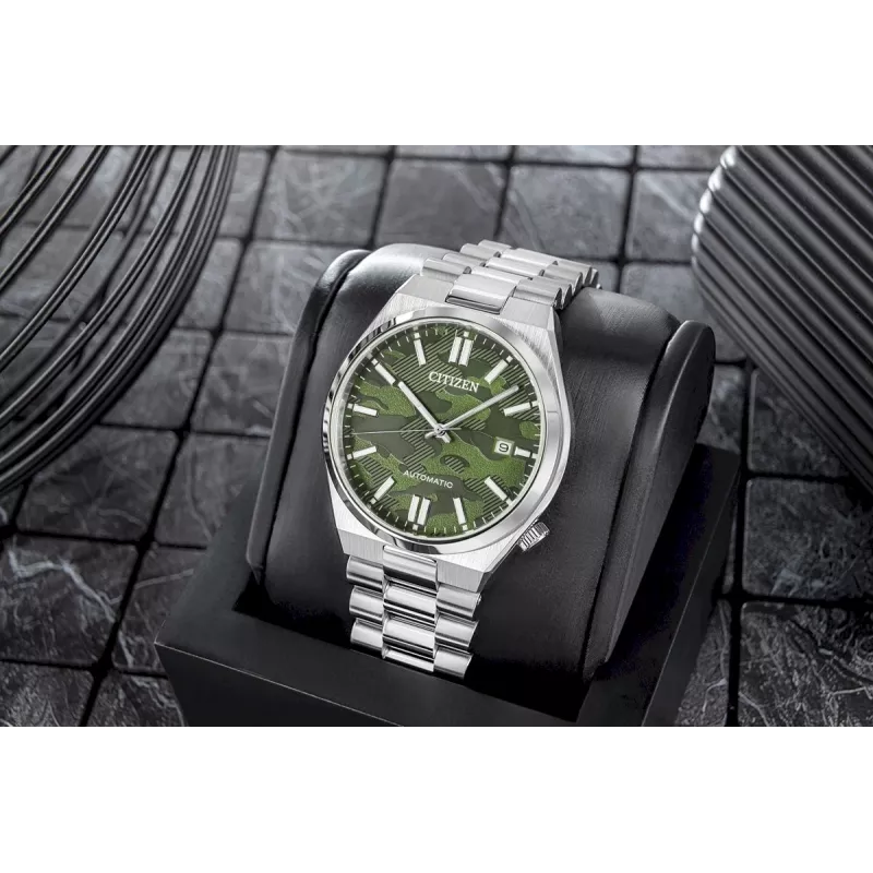 CITIZEN Men's Automatic Watch NJ0159-86X 40mm Gold-Tone Stainless Steel Green Dial