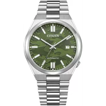 CITIZEN Men's Automatic Watch NJ0159-86X 40mm Gold-Tone Stainless Steel Green Dial