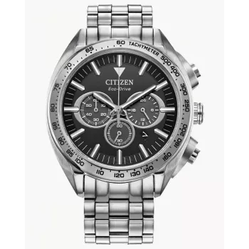 CITIZEN Men's Eco-Drive Chronograph Watch CA4540-54E 43mm Stainless Steel