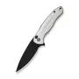 CIVIVI Button Lock Kitefin Folding Knife Silver Aluminum 14C28N