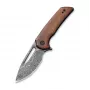 CIVIVI Odium Damascus Folding Knife, 2.65 inch Damascus Drop Point Blade, Black G10 Handle, Liner Lock, EDC Pocket Knife by Ferrum Forge