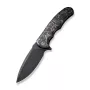 CIVIVI Praxis Folding Knife, Shredded Carbon Fiber Handle, D2 Steel Blade, Gold TiN Coating