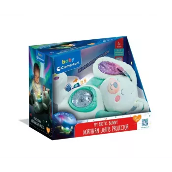 Clementoni Cuddly Toy - Bunny Projector with Starry Sky, Melodies and Nature Sounds