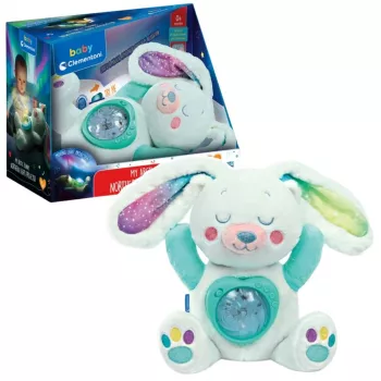 Clementoni Cuddly Toy - Bunny Projector with Starry Sky, Melodies and Nature Sounds