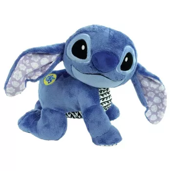Clementoni Disney Baby Stitch We Crawl Together Plush Toy, Blue, 25 cm, from Birth