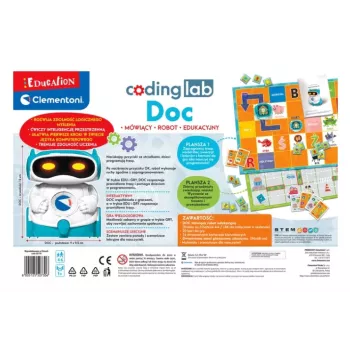 Clementoni DOC Educational Robot for Kids, Polish Language, 5+ Years, STEM Coding Toy