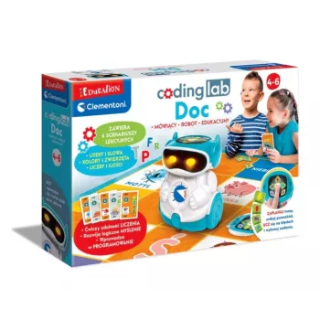 Clementoni DOC Educational Robot for Kids, Polish Language, 5+ Years, STEM Coding Toy
