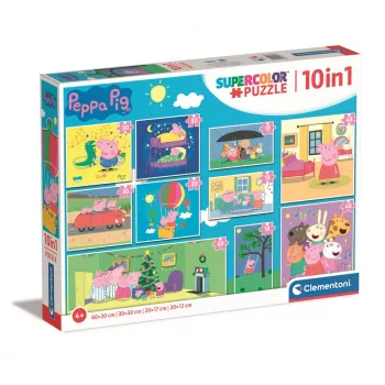 Clementoni Puzzle 10-in-1 Super Color Peppa Pig 20271