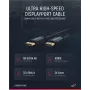 ClickTronic 40994 DisplayPort Cable 2 m Black - 4K Ultra HD, Gold-Plated Connectors, Triple Shielding