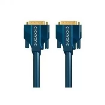 CLICKTRONIC DVI-D Dual Link Cable 2m – Gold-Plated, Double Shielded, WQXGA 2560x1600