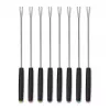 Cloer 6679 Electric Fondue Set 1000W Black Stainless Steel Pot 8 Forks