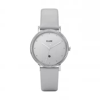 CLUSE Minuit Women's Watch 33 mm Rose Gold Stainless Steel Grey Leather