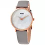 CLUSE Women's Watch CL30049 33 mm Rose Gold Stainless Steel Case Grey Leather Strap