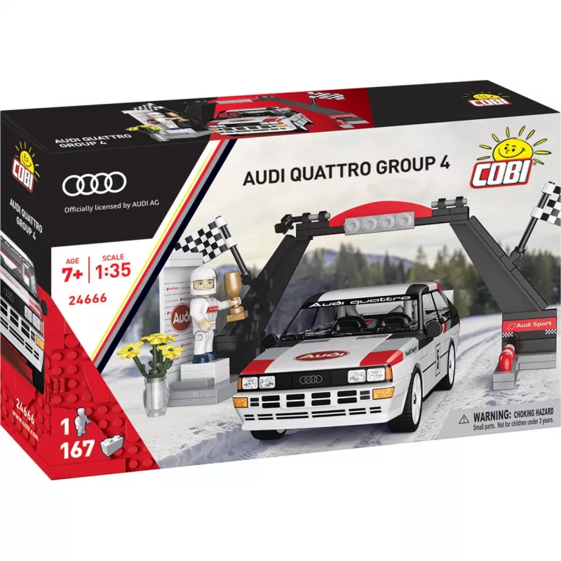 Cobi Audi Quattro Group 4 Building Blocks Set (1:35 Scale, 240 Pieces)