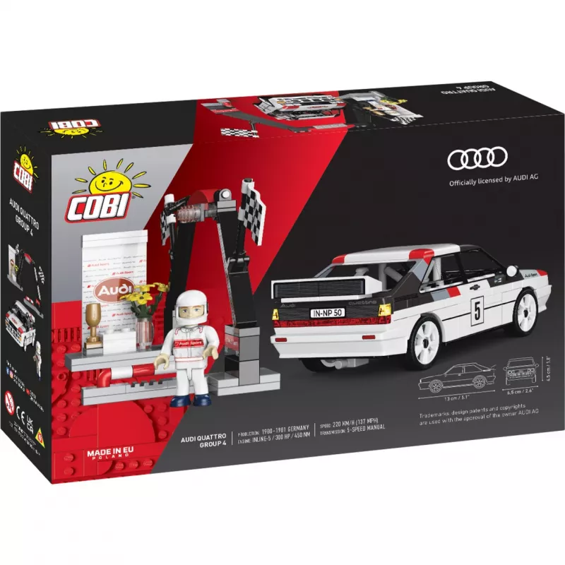 Cobi Audi Quattro Group 4 Building Blocks Set (1:35 Scale, 240 Pieces)