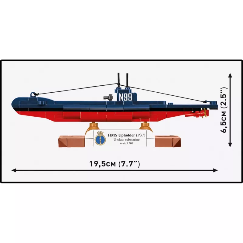 COBI HMS Upholder (P37) U-class Submarine 1:300 Scale Model Building Blocks Set 4862