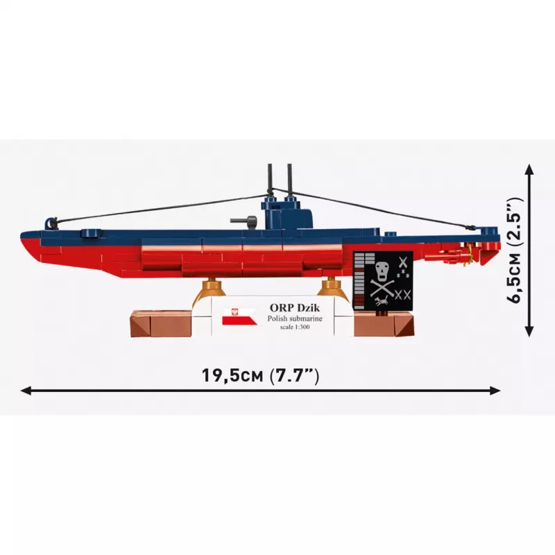 COBI ORP Dzik Polish Submarine (1:300 Scale)