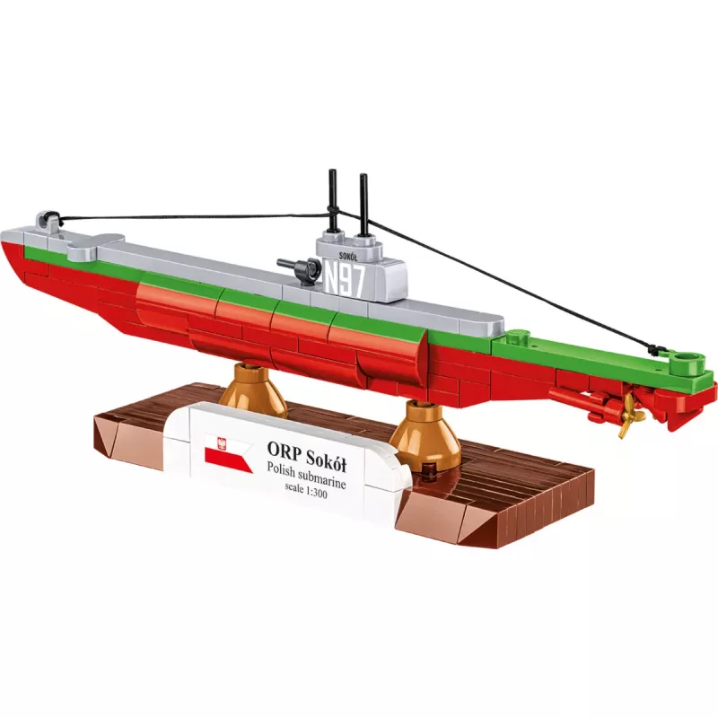 COBI ORP Sokół Polish Submarine Paper Model Kit 1:300
