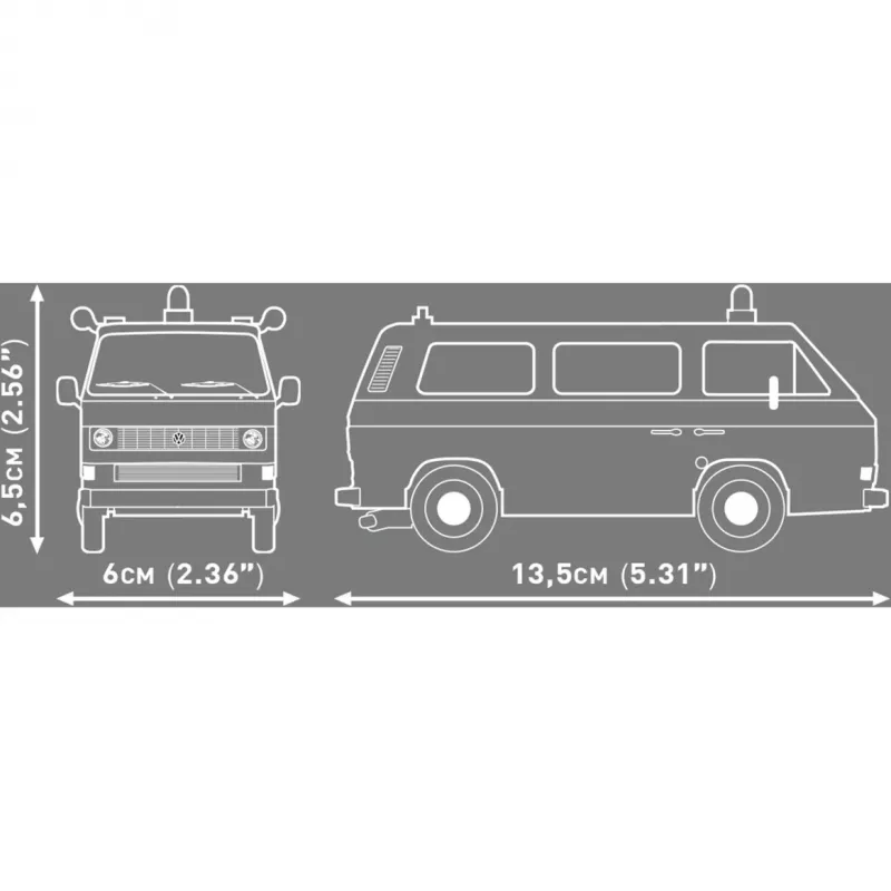 COBI Volkswagen T3 Police Building Block Set 1:35 Scale 225 Pieces