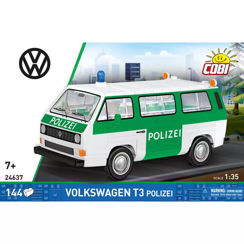 COBI Volkswagen T3 Police Building Block Set 1:35 Scale 225 Pieces