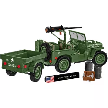 COBI Willys MB & Trailer Executive Edition Building Blocks Set (400 Pieces)