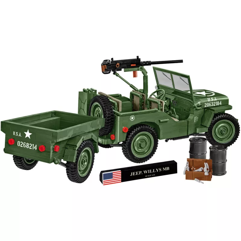 COBI Willys MB & Trailer Executive Edition Building Blocks Set (400 Pieces)