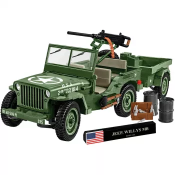 COBI Willys MB & Trailer Executive Edition Building Blocks Set (400 Pieces)