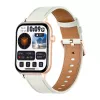 COLMI C28 Smartwatch in Gold with a White Leather Strap