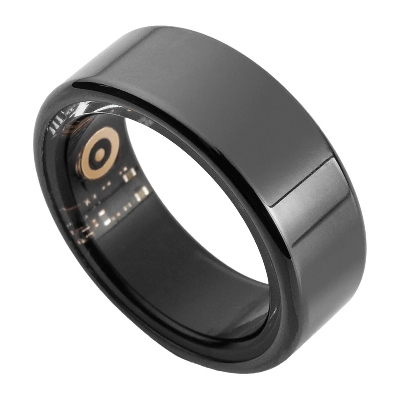 COLMI R02 Smart Ring, Size 9, 18.9 mm (Black) + Charging Case