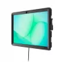 Compulocks PowerMove Lockable Wall Mount Kit for 11 inch Tablets - VESA 75x75, 360° Swivel, Black Steel (PMGA11P)