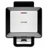 CONCEPT VF3060 Gofrownica 1400W 2-Slice Square Waffle Maker, Non-Stick Removable Plates, Adjustable Thermostat, Black/Stainless Steel