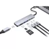 CONCEPTRONIC 7-in-1 USB-C Docking Station with HDMI 4K, 100W PD, 2x USB-A, SD & MicroSD Card Readers, 25 cm Cable, Space Grey