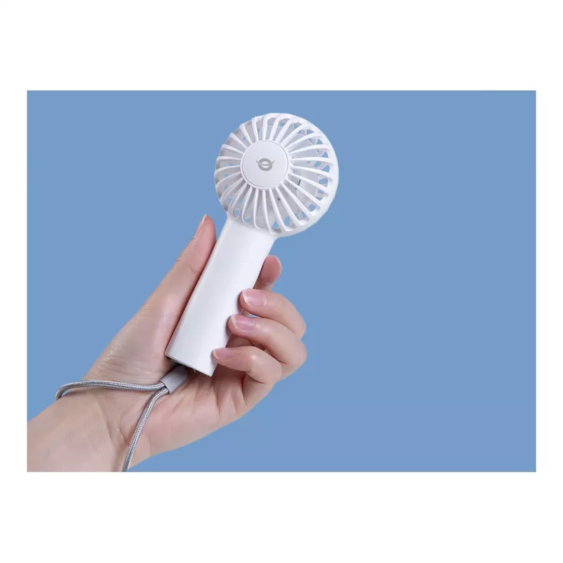 CONCEPTRONIC AERIVA01W Mini Portable Fan White – Rechargeable, 3 Speeds, USB-C