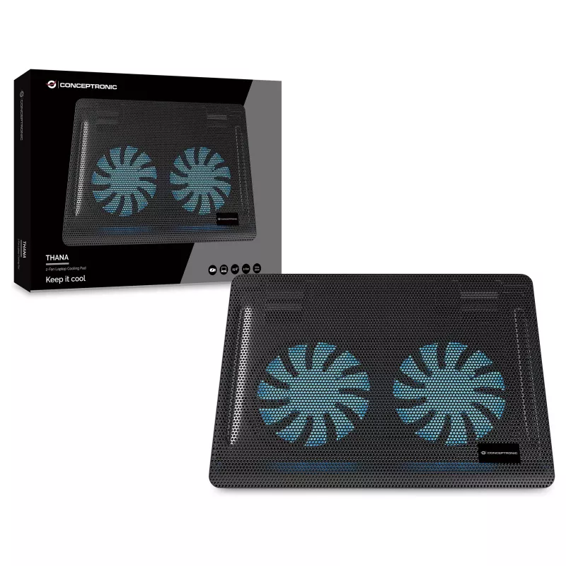 Conceptronic CNBCOOLPAD2F Notebook Cooling Pad 39.6 cm (15.6 inch)