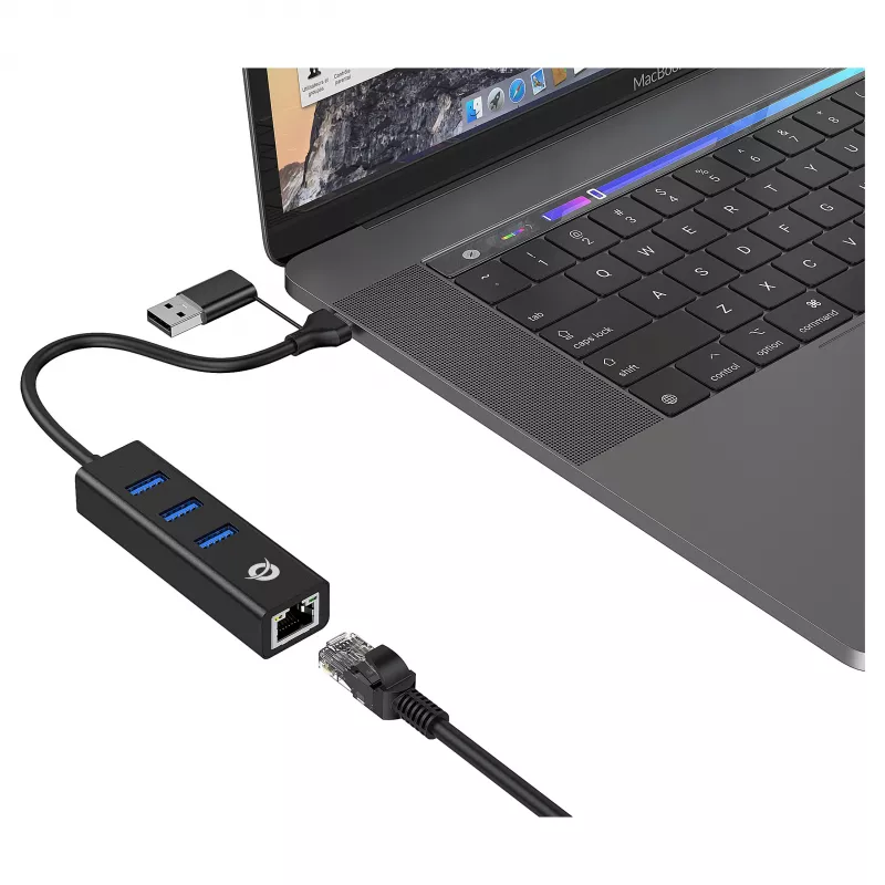Conceptronic DONN07BA - Hub - 3 x SuperSpeed USB 3.0