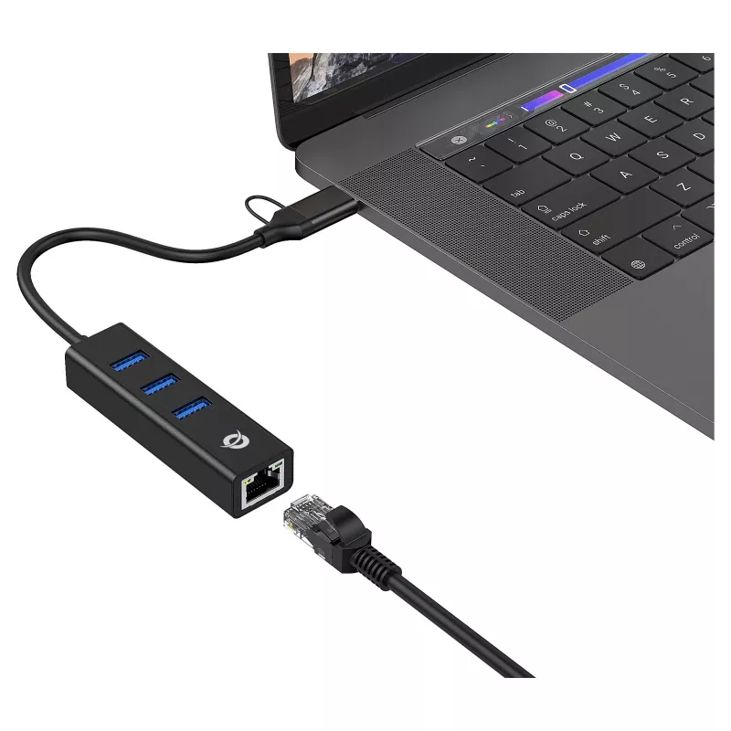 Conceptronic DONN07BA - Hub - 3 x SuperSpeed USB 3.0