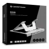 Conceptronic DONN35S Laptop Stand with 7-in-1 USB-C Docking Station, Dual HDMI 4K60Hz, GbE, USB-C 5Gbps, 2x USB-A, 100W PD, Silver