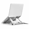 Conceptronic DONN35S Laptop Stand with 7-in-1 USB-C Docking Station, Dual HDMI 4K60Hz, GbE, USB-C 5Gbps, 2x USB-A, 100W PD, Silver