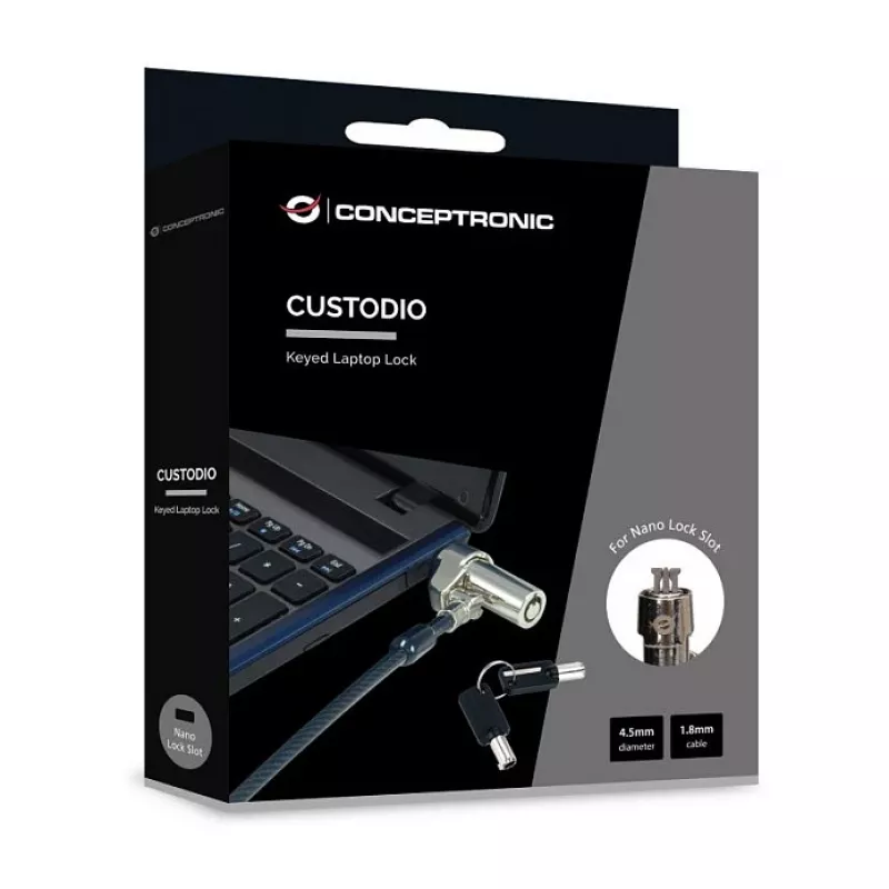 Conceptronic NBT Notebook Combination Lock Nano Security Slot 1.8 m