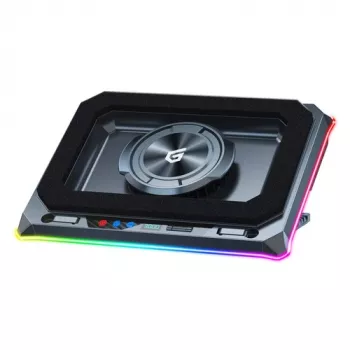 Conceptronic THYIA03B USB-C Laptop Cooling Pad with Smartphone Holder, RGB, 12V