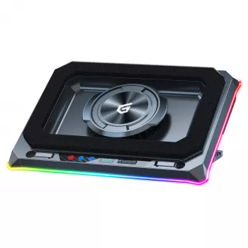 Conceptronic THYIA03B USB-C Laptop Cooling Pad with Smartphone Holder, RGB, 12V