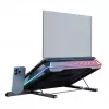 Conceptronic THYIA04B USB-C Laptop Cooling Pad with Phone Holder, Dual 125mm Fans, Blue LED, Up to 17 inch