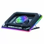 Conceptronic THYIA04B USB-C Laptop Cooling Pad with Phone Holder, Dual 125mm Fans, Blue LED, Up to 17 inch