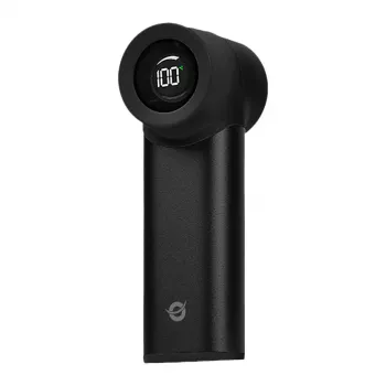 CONCEPTRONIC Turbo Handheld Fan Black USB-C to USB-A Aluminium 5V 3-Speed Rechargeable 2000mAh