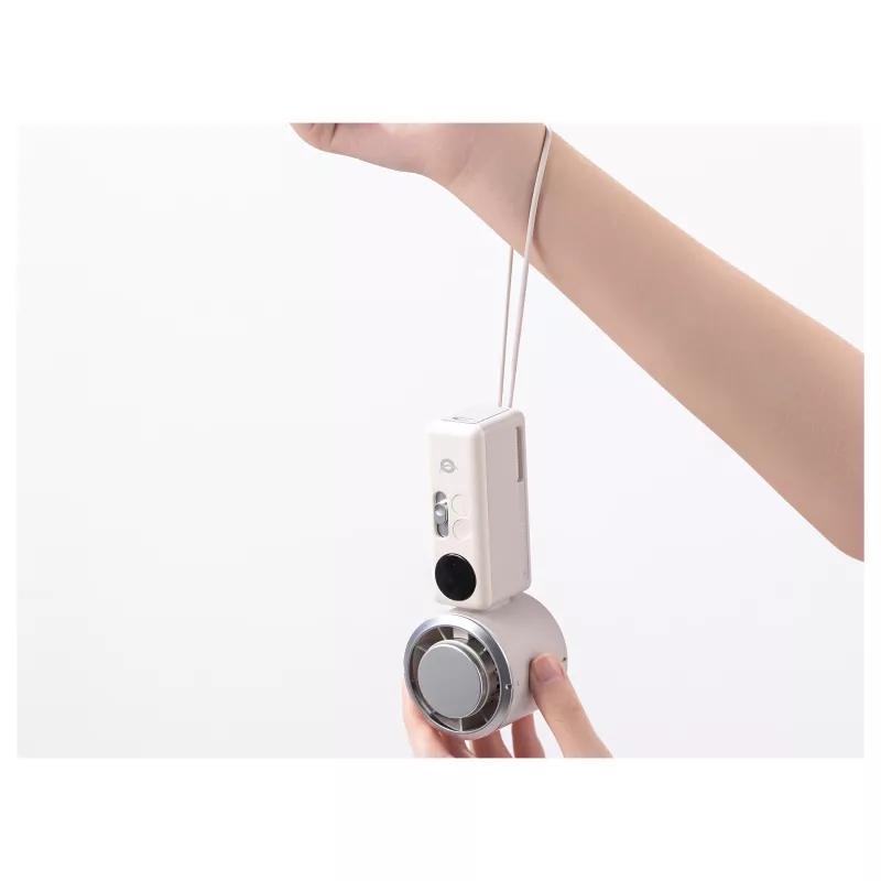 CONCEPTRONIC Turbo Handheld Fan with Cooling Plate, Cream