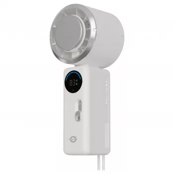 CONCEPTRONIC Turbo Handheld Fan with Cooling Plate, Cream