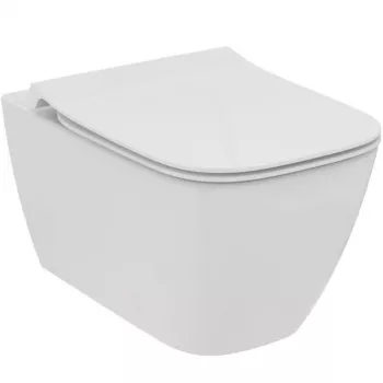 Connect Air Wall-Hung Rimless Toilet with Soft-Close Seat, Aquablade Flush, White
